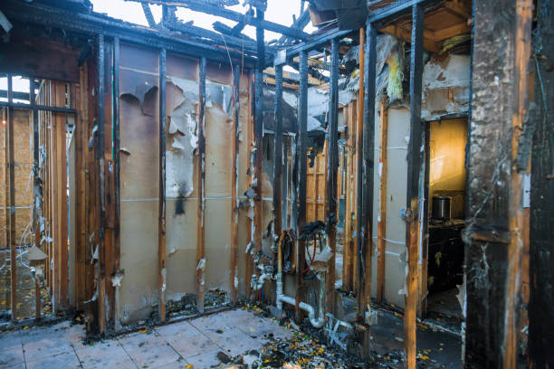 Professional Fire Damage Restoration technician working in Brooklyn, WI